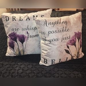 2 DECORATIVE THROW PILLOWS